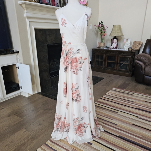 Nwt Lulu's Elegantly Inclined floral maxi dress XL - Picture 15 of 15